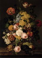 Still Life - Roses, tulips and other flowers - Franz Xaver Petter