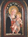 Madonna and Child, Child standing, holding a bird - (after) Pier Francesco Fiorentino