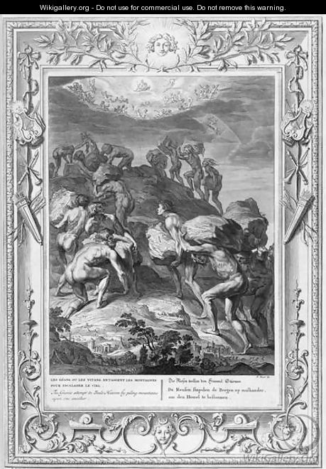 The Giants Attempt to Scale Heaven by Piling Mountains Upon Another, 1731 - Bernard Picart