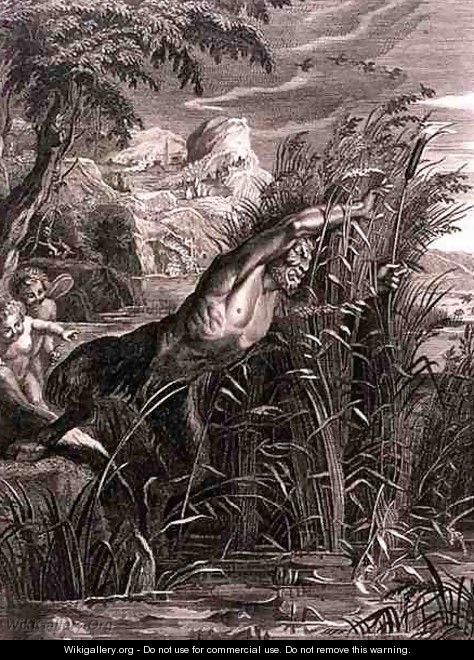 Pan Pursues Syrinx She is Transformed into a Reed, 1731 - Bernard Picart