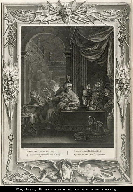 Lycaon Metamorphosed into a Wolf, 1731 - Bernard Picart