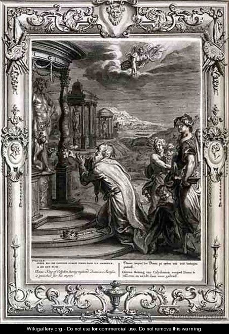 Oeneus, King of Calydon, Having Neglected Diana in a Sacrifice is Punished for his Impiety, 1731 - Bernard Picart