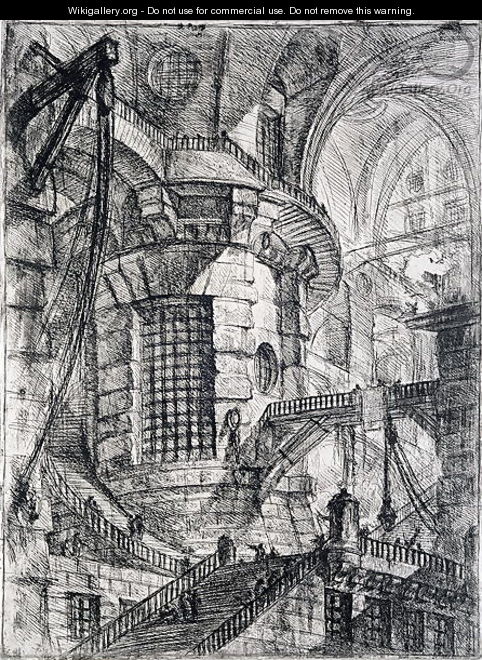 The Round Tower, plate III from Carceri dInvenzione, c.1749 - Giovanni Battista Piranesi