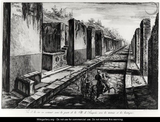 View of the Street of the Gateway of the city of Pompeii, from 