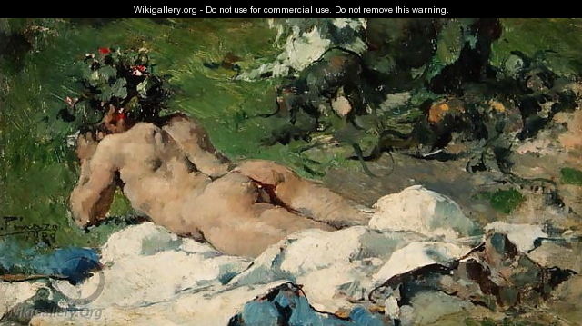 Study of a Nude, 1888 - Ignacio Pinazo Camarlech