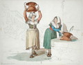 Women at the Fountain in Tivoli, 1820 - Bartolomeo Pinelli