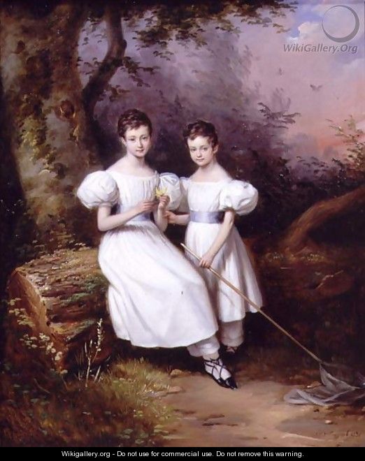 Portrait of Two Children, 1831 - Edouard Pingret