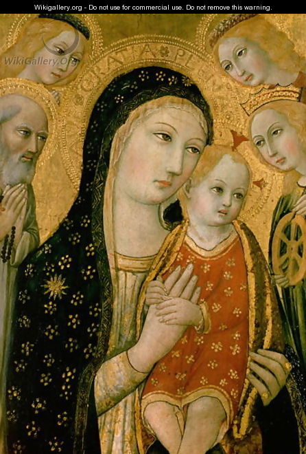 Madonna and Child with SS. Dominic and Catherine of Alexandria - Sano Di Pietro