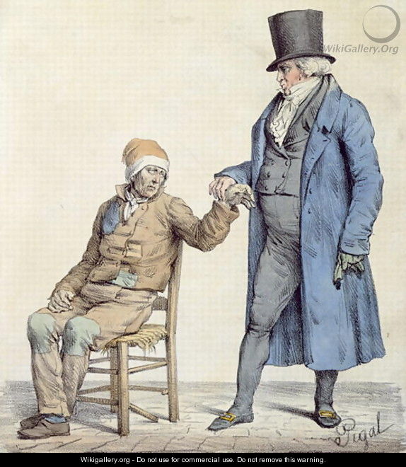 You are Fine, depiction of the poor mans doctor, engraved by Langlume fl.1822-24 1825 - (after) Pigal, Edme Jean