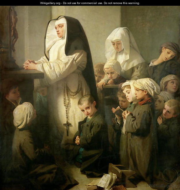 The Prayer of the Children Suffering from Ringworm, 1853 - Isidore Alexandre Augustin Pils