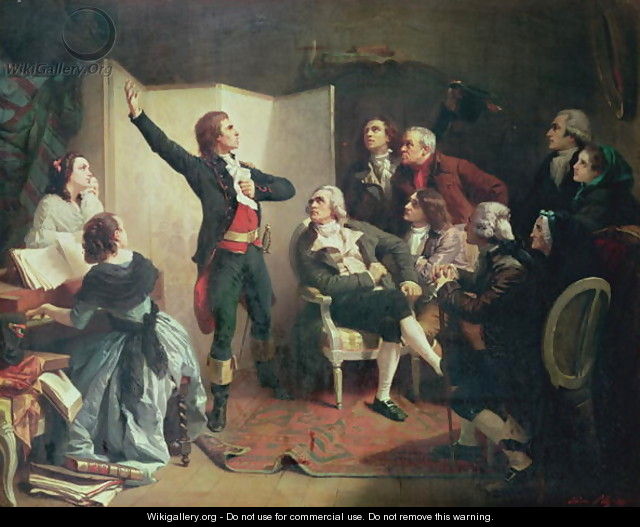 Rouget de Lisle 1760-1836 singing the Marseillaise at the home of Dietrich, Mayor of Strasbourg, 26th April 1792 - Isidore Alexandre Augustin Pils