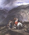 Gypsy family on a mountain track - Paul Falconer Poole