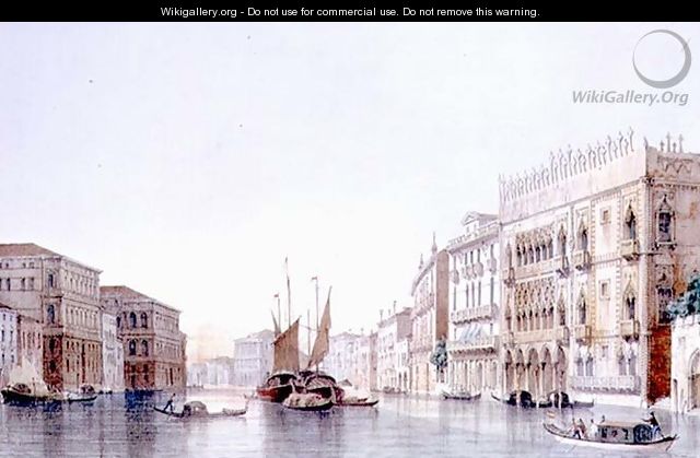 The Grand Canal and the Ca dOro, Venice, engraved by Lefevre - (after) Pividor, Giovanni