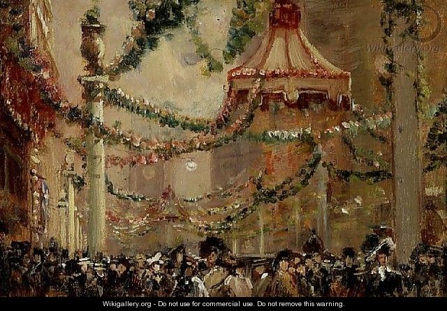 Decorations in St. Jamess Street for the Coronation of King George V, 1910 - George Hyde Pownall