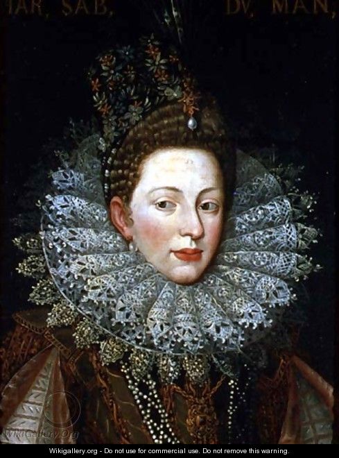 Portrait of Margaret Gonzaga, Duchess of Savoy - Frans, the Younger Pourbus