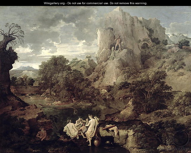 Landscape with Hercules and Cacus, c.1656 - Nicolas Poussin