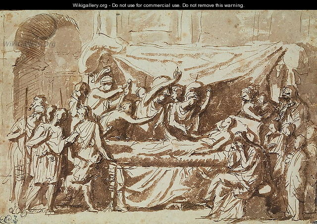 The Death of Germanicus 15BC-19AD c.1630 - Nicolas Poussin
