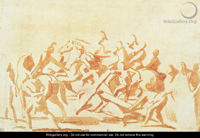 Study of Christ Carrying the Cross - Nicolas Poussin