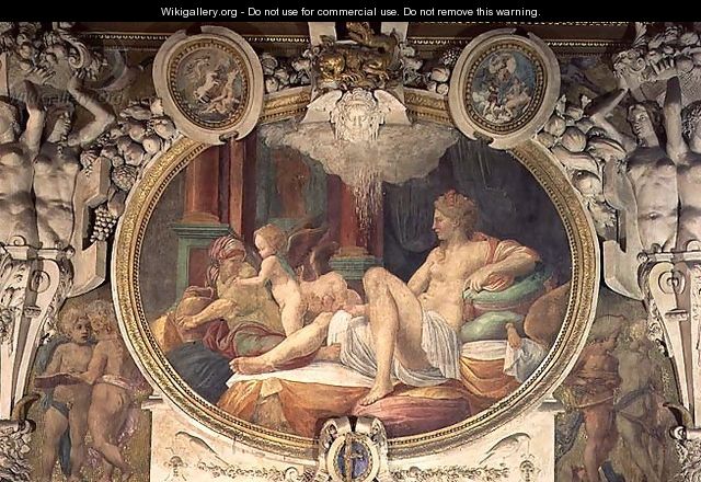 Danae Receiving the Shower of Gold, from the Gallery of Francois I, 1535-40 - Francesco Primaticcio