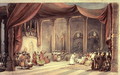 Europeans being entertained in Calcutta during Durga Puja, 1830-40 - William Princep