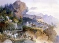 A Diplomatic Party being Escorted Across a Mountain Range - Amadeo Preziosi
