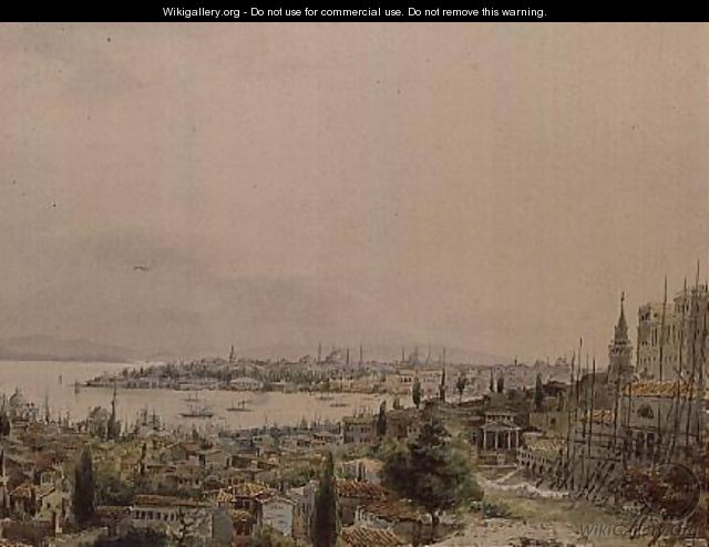 View of Constantinople from Pera - Amadeo Preziosi