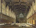 Interior of the Hall of Christ Church, illustration from the History of Oxford engraved by J. Bluck fl.1791-1831 pub. by R. Ackermann, 1814 - (after) Pugin, Augustus Charles