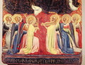 The Coronation of the Virgin, detail of angel musicians, c.1350 - Simone Puccio di