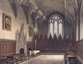 Interior view of the hall of University College, illustration from the History of Oxford, engraved by J. Hill, pub. by R. Ackermann, 1814 - (after) Pugin, Augustus Charles