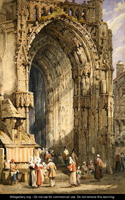 The Porch, Rheims Cathedral, c.1840 - Samuel Prout