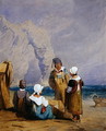 Figures on the beach - Samuel Prout