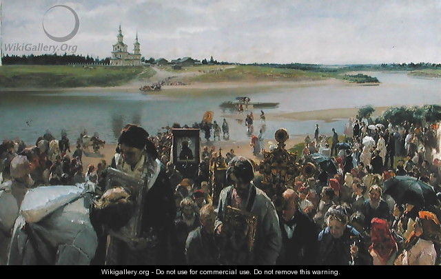 A Religious Procession - Illarion Mikhailovich Pryanishnikov