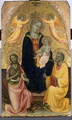 Enthroned Madonna and Child being crowned by two Angels, John the Baptist and the Apostle Peter, c.1410-20 - Baldese Pseudo