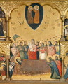 Polyptych of the Dormition of the Virgin, detail of the Dormition and Coronation - Jacopino di Francesco Pseudo