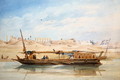 Kanga on the Nile at Luxor - Emile Prisse d'Avennes