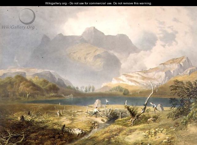 Langdale Pikes, from The English Lake District, 1853 - James Baker Pyne