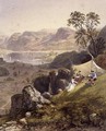 Thirlmere and Wythburn, detail of a sketching party, from The English Lake District, 1853 - James Baker Pyne