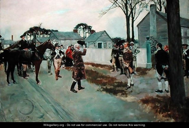 The Meeting of Greene and Gates at Charlotte, N.C., from The Story of the Revolution by Henry Cabot Lodge 1850-1924 - Howard Pyle