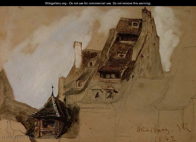 Rooftops, Strasburg, 1842 - John Ruskin