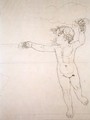 Right hand side Genie with a Rose, study for Morning, 1809 - Philipp Otto Runge