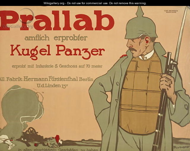 German advertisement for a bullet-proof vest, 1914-1916 - Carl L.T. Rumpf