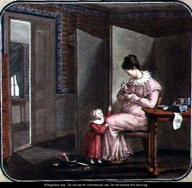 Mother and Child in an Interior, 1820 - Anonymous Artist