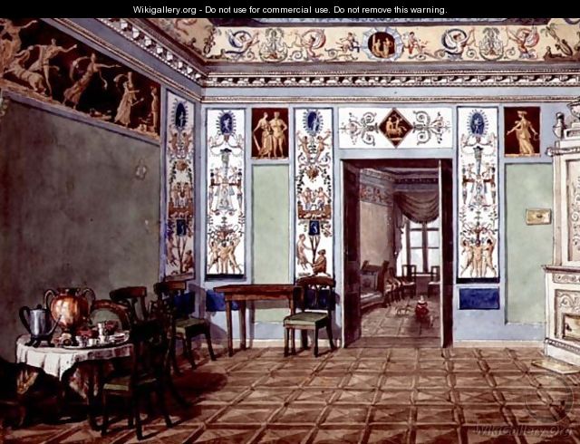 Neo-Classical Etruscan Breakfast Room, 1820 - Anonymous Artist