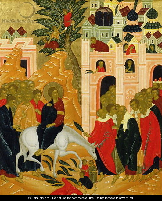 Christs Entry into Jerusalem, icon - Anonymous Artist