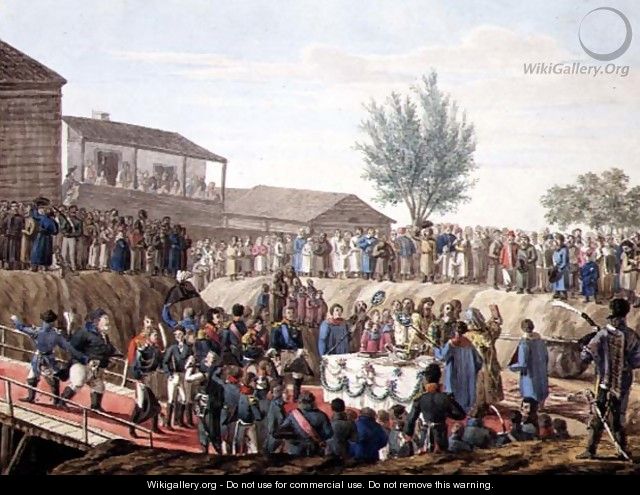 The Laying of the First Stone of the Customs House at Mohiloff in 1820 - Anonymous Artist