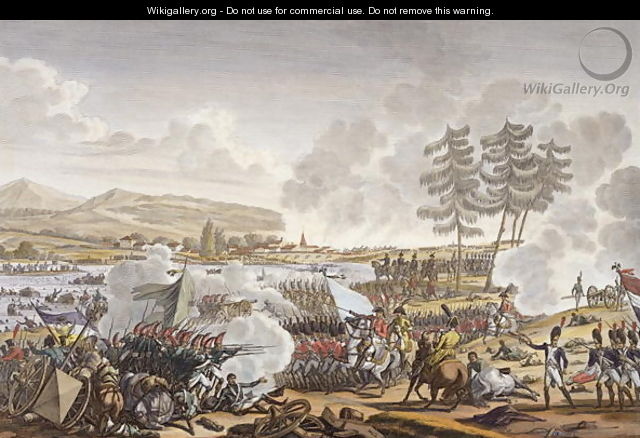 The Battle of Friedland, 14 June 1807, engraved by Francois Pigeot b.1775 - (after) Swebach, Jacques Francois Joseph