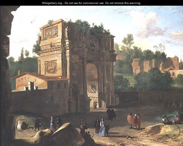The Arch of Constantine, Rome - Herman Van Swanevelt