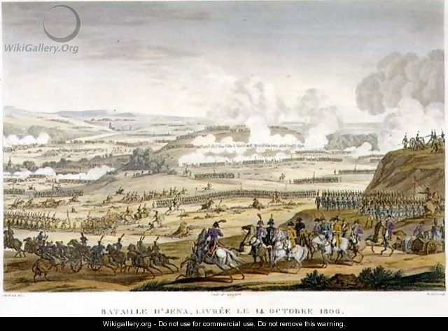 The Battle of Jena, 14 October 1806, engraved by Edme Bovinet 1767-1832 - (after) Swebach, Jacques Francois Joseph