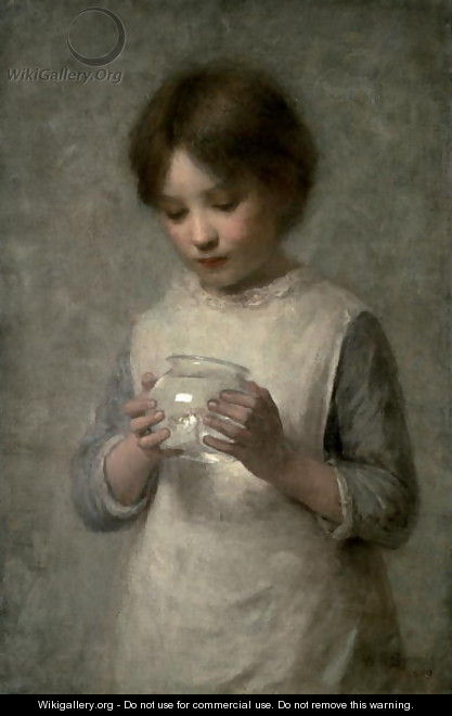 Girl with a Silver Fish, 1889 - William Robert Symonds