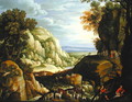 Mountainous Landscape with Shepherds and Travellers - Maerten Ryckaert